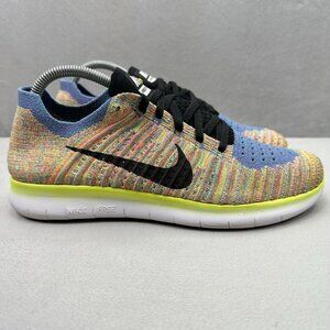 Nike Free RN Flyknit Womens Size 10 Shoes Multicolor Athletic Running Sneakers